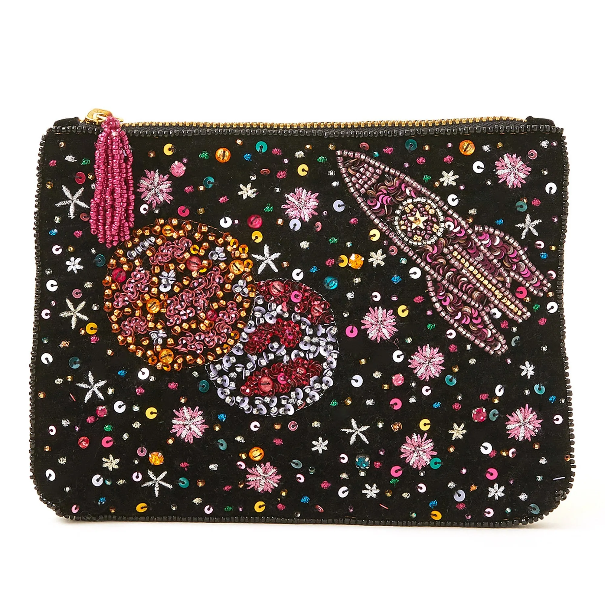 Accessorize London Women's Multi Galaxy Beaded Pouch