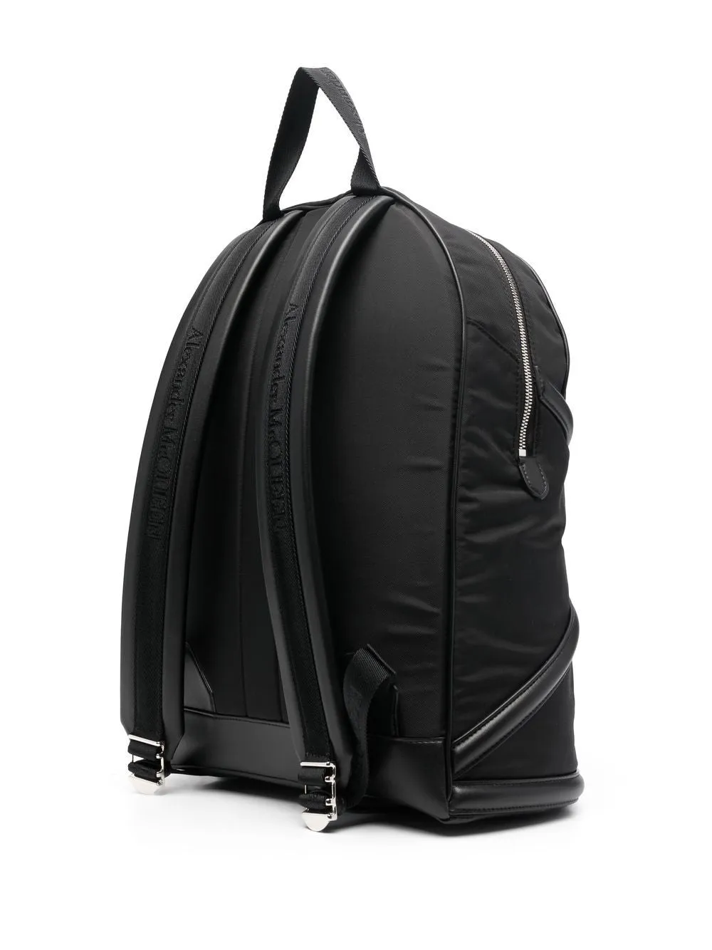 ALEXANDER MCQUEEN Men's Black Nylon and Leather Backpack