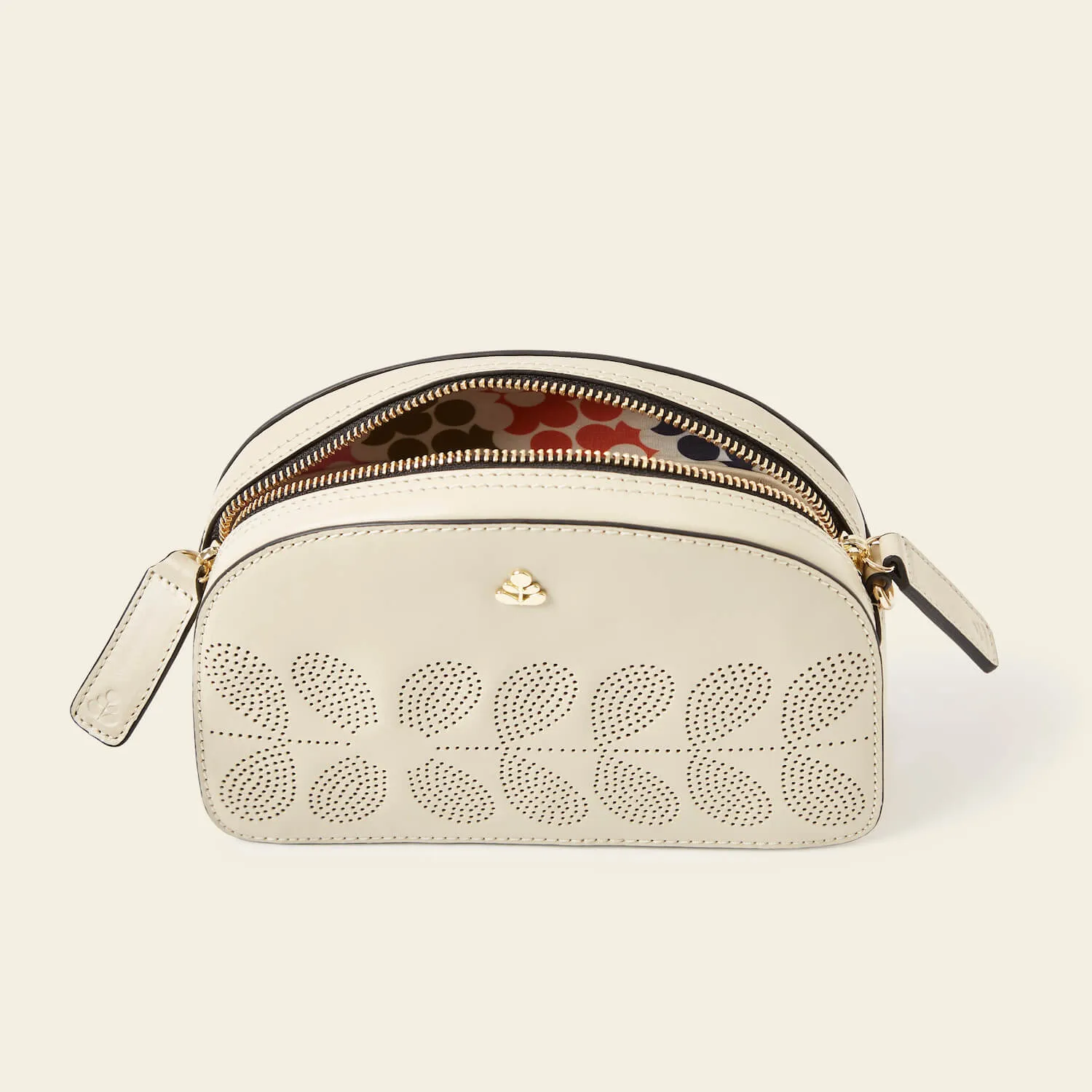 Babaluna Crossbody - Cream Punched Flower