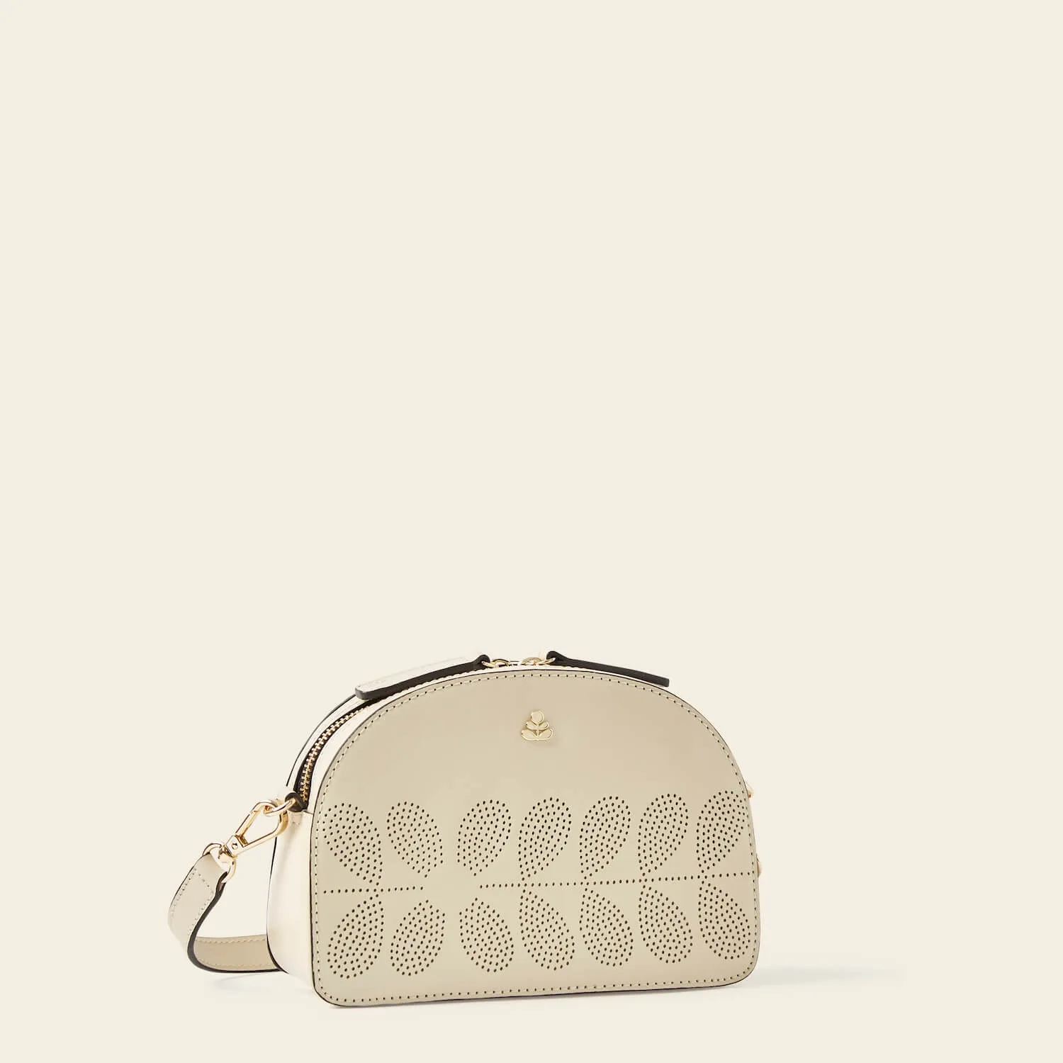 Babaluna Crossbody - Cream Punched Flower