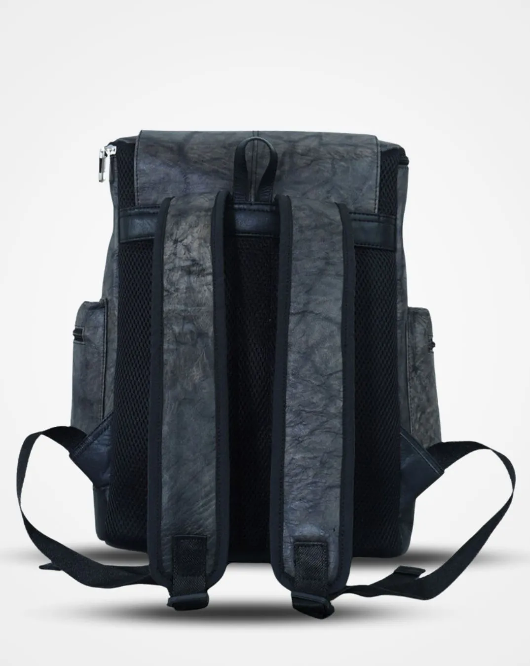 Barcelona The Grunge Grey Leather Backpack for Travel