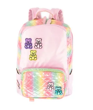 Bari Lynn Backpack Galaxy Shimmer Gummy Bear Patch Light Pink