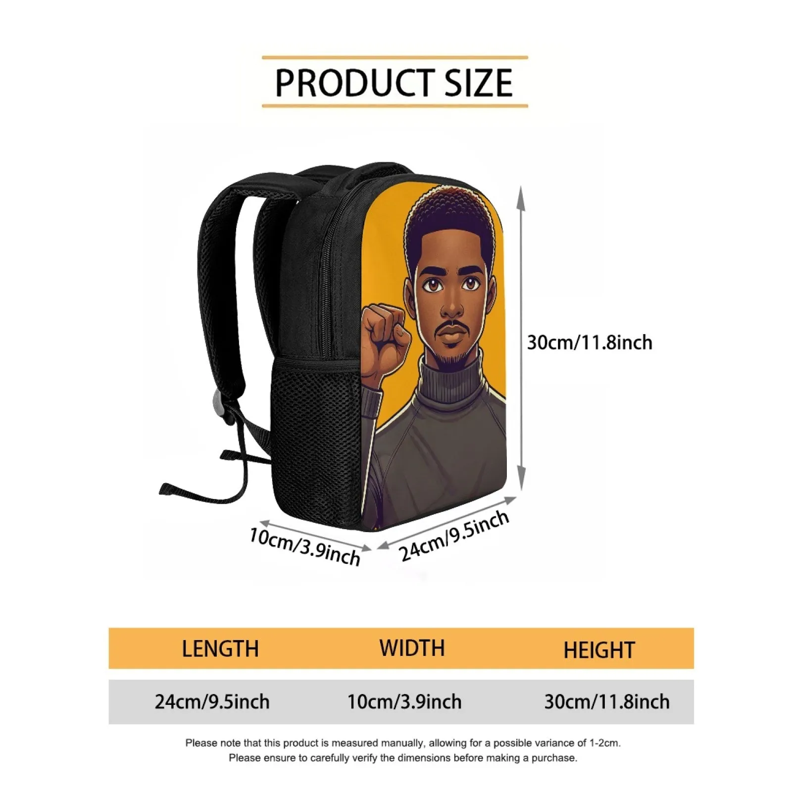 Black And Proud Man - Backpack