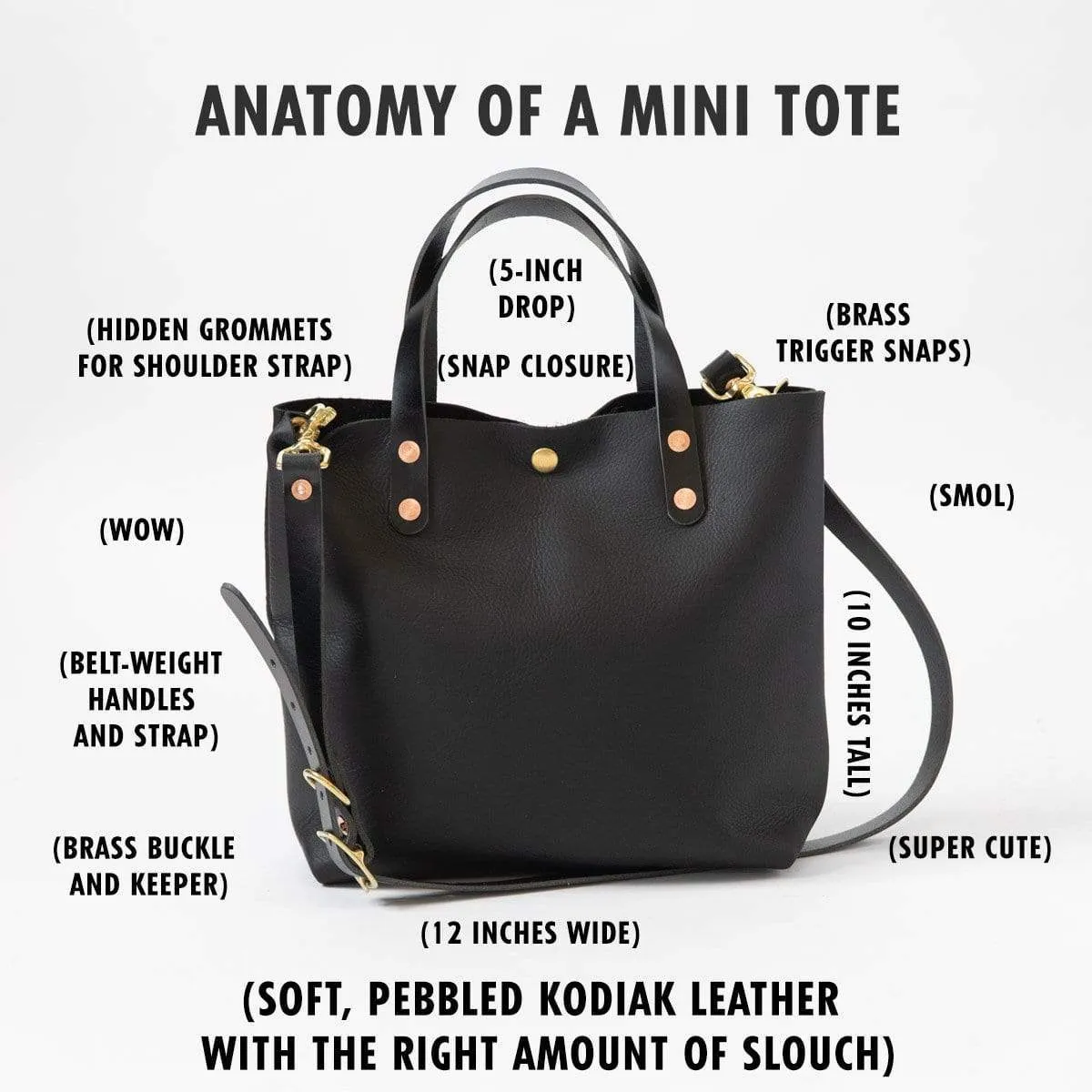 Black Kodiak Mini Tote