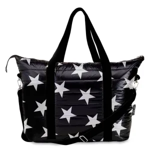 Black Puffer Tote Bag