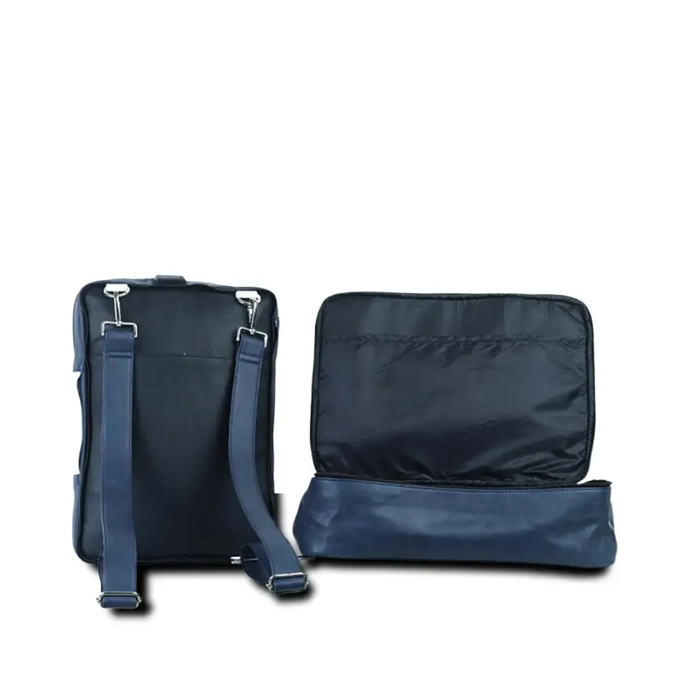 Blue Voyager Set of 4 Bags with Leather Batua - Travel Luggage Set