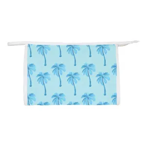 *Blue Watercolor Palms Neoprene Cosmetic Bag