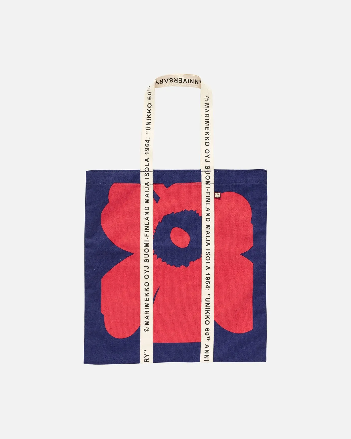 carrier midi unikko - tote bag red and blue