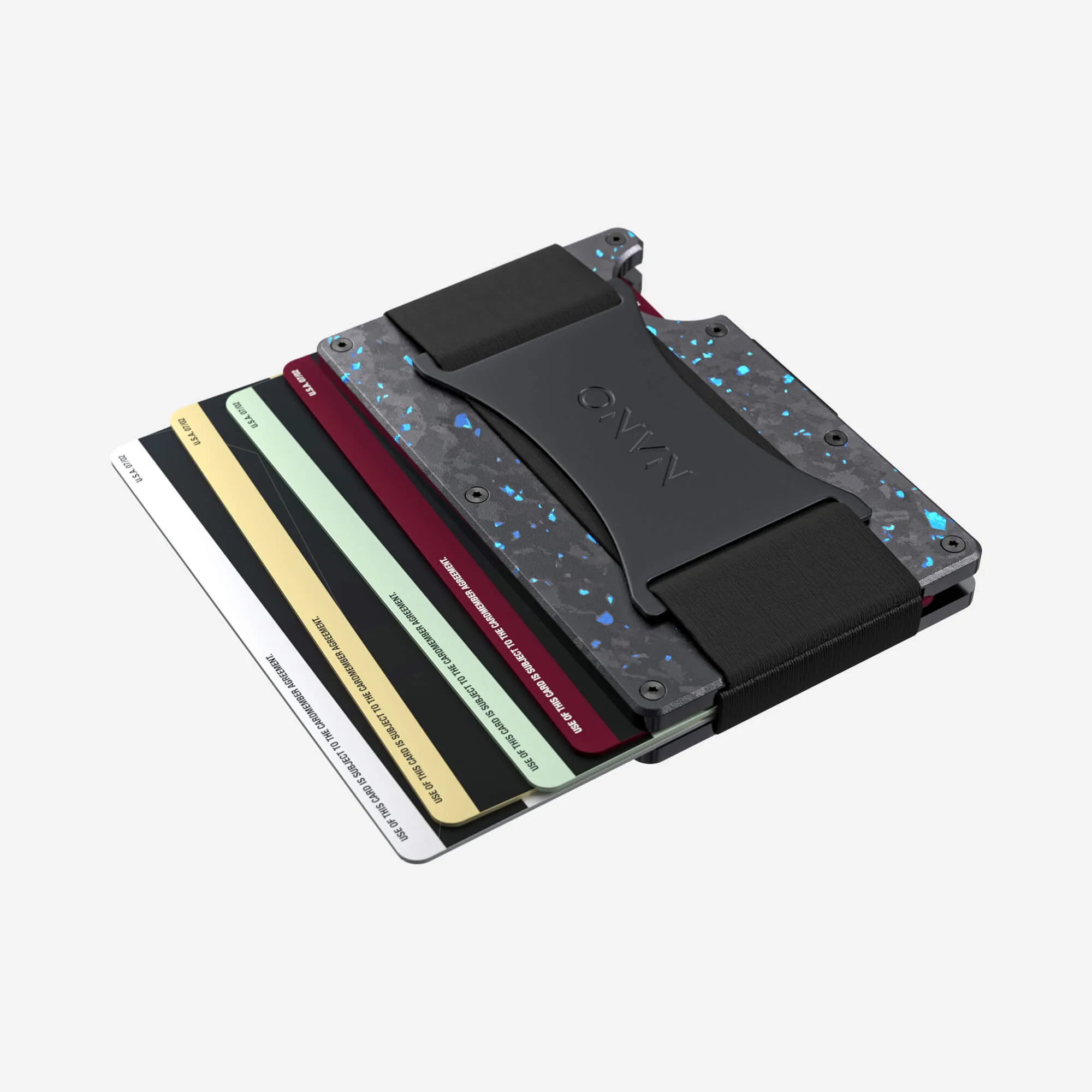 Cash Strap Wallet (Nero/Azzuro)