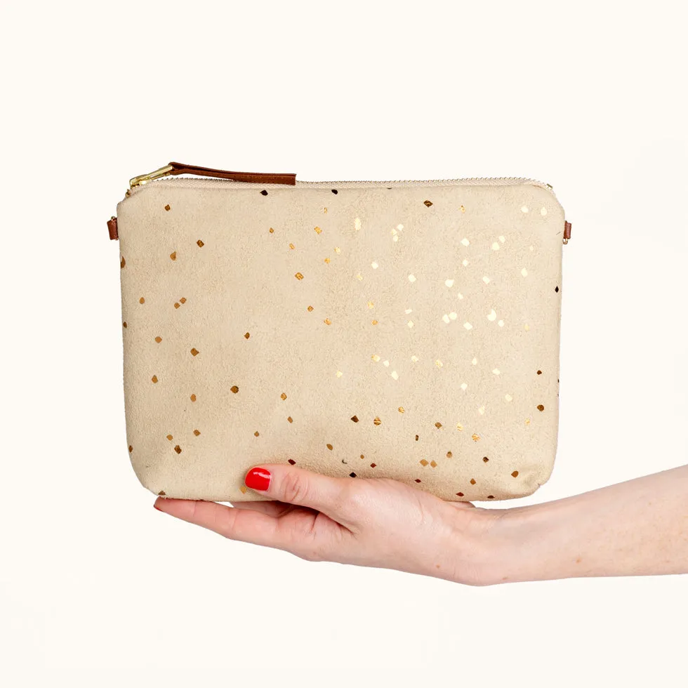 Dulce Clutch & Chain, Confetti Sand