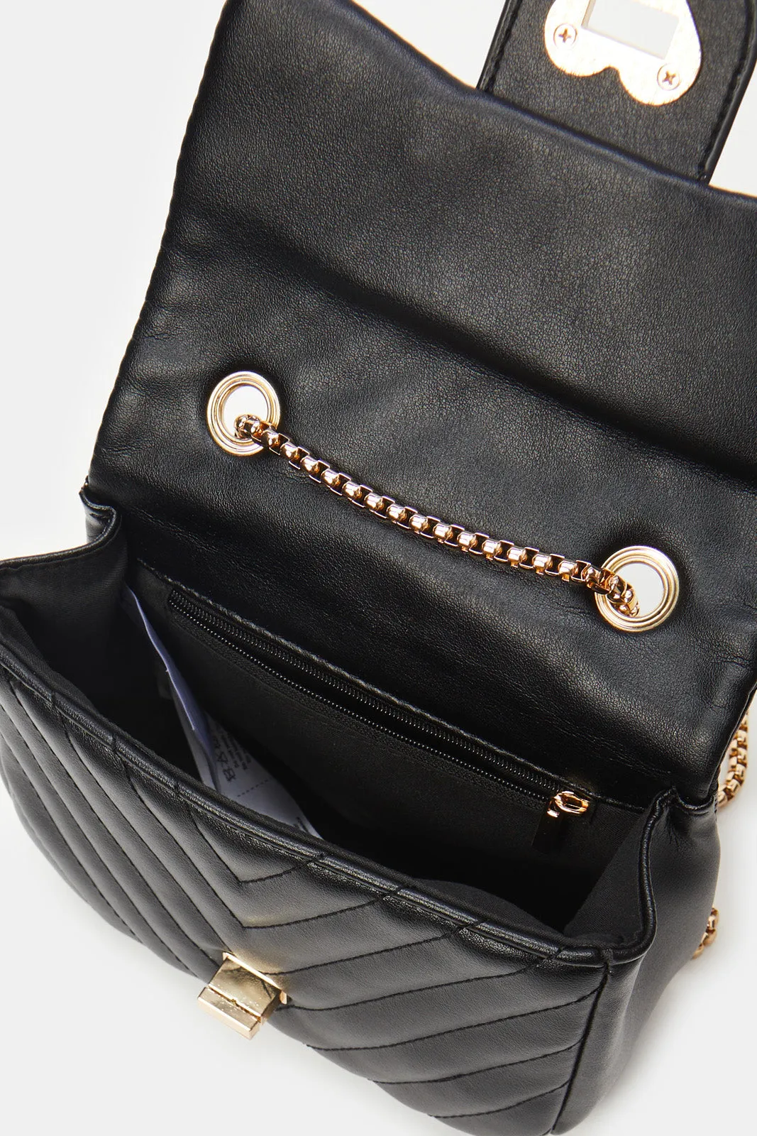 Girls Black Embellished Crossbody Bag