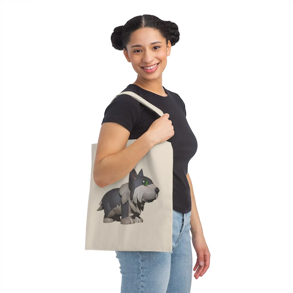 Grey Dog Canvas Tote Bag