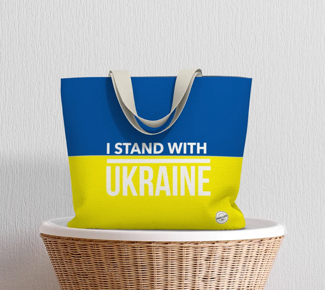 I stand with Ukraine Unisex Tote Bag