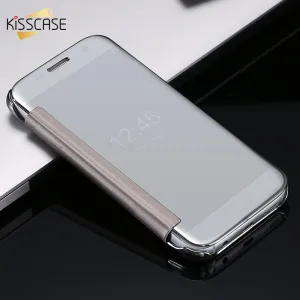 KISSCASE Mirror Plastic Case For Samsung Galaxy S6 Edge Plus S8 S8 Plus S7 Edge Note 4 5 J5 J7 J3 A3 A5 A7 2015 2016 2017 Cases