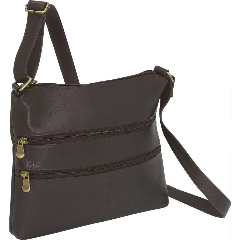 Le Donne Leather Two Zip Crossbody