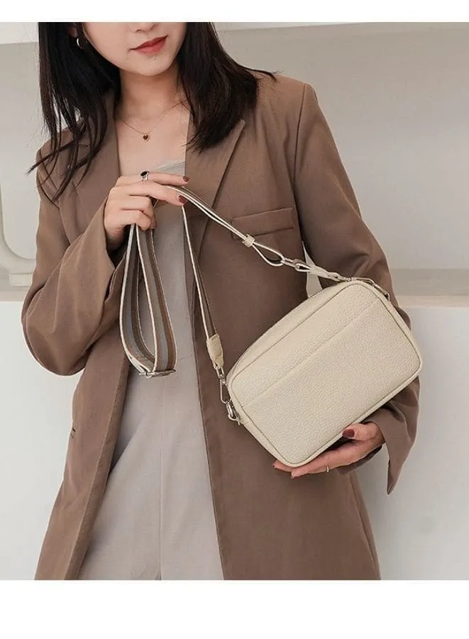 Leather Crossbody Bag with a Detachable Shoulder Strap