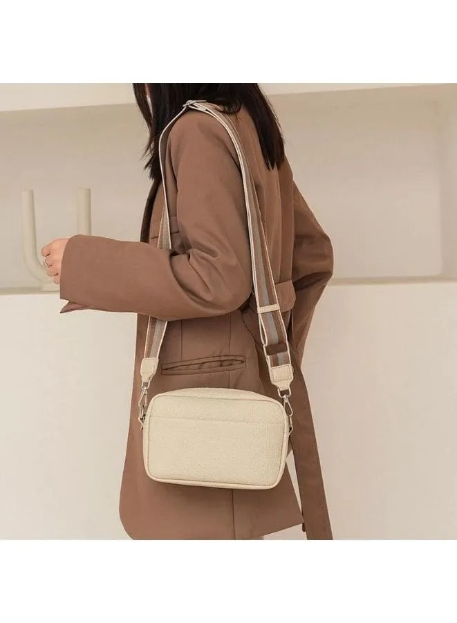 Leather Crossbody Bag with a Detachable Shoulder Strap