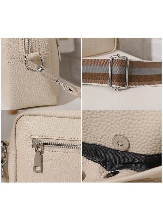 Leather Crossbody Bag with a Detachable Shoulder Strap