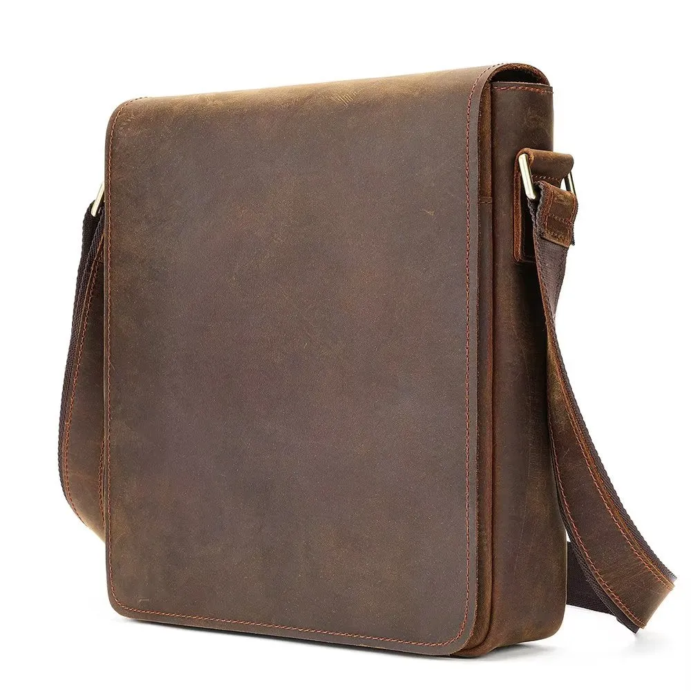 LeatherLux Crossbody Zipper Bag