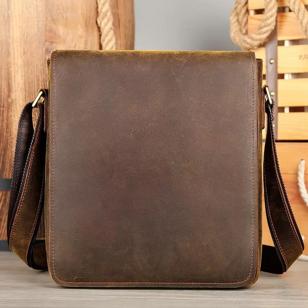 LeatherLux Crossbody Zipper Bag