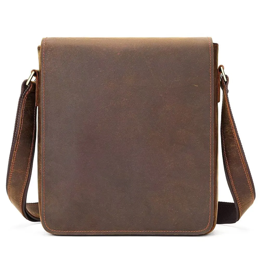 LeatherLux Crossbody Zipper Bag