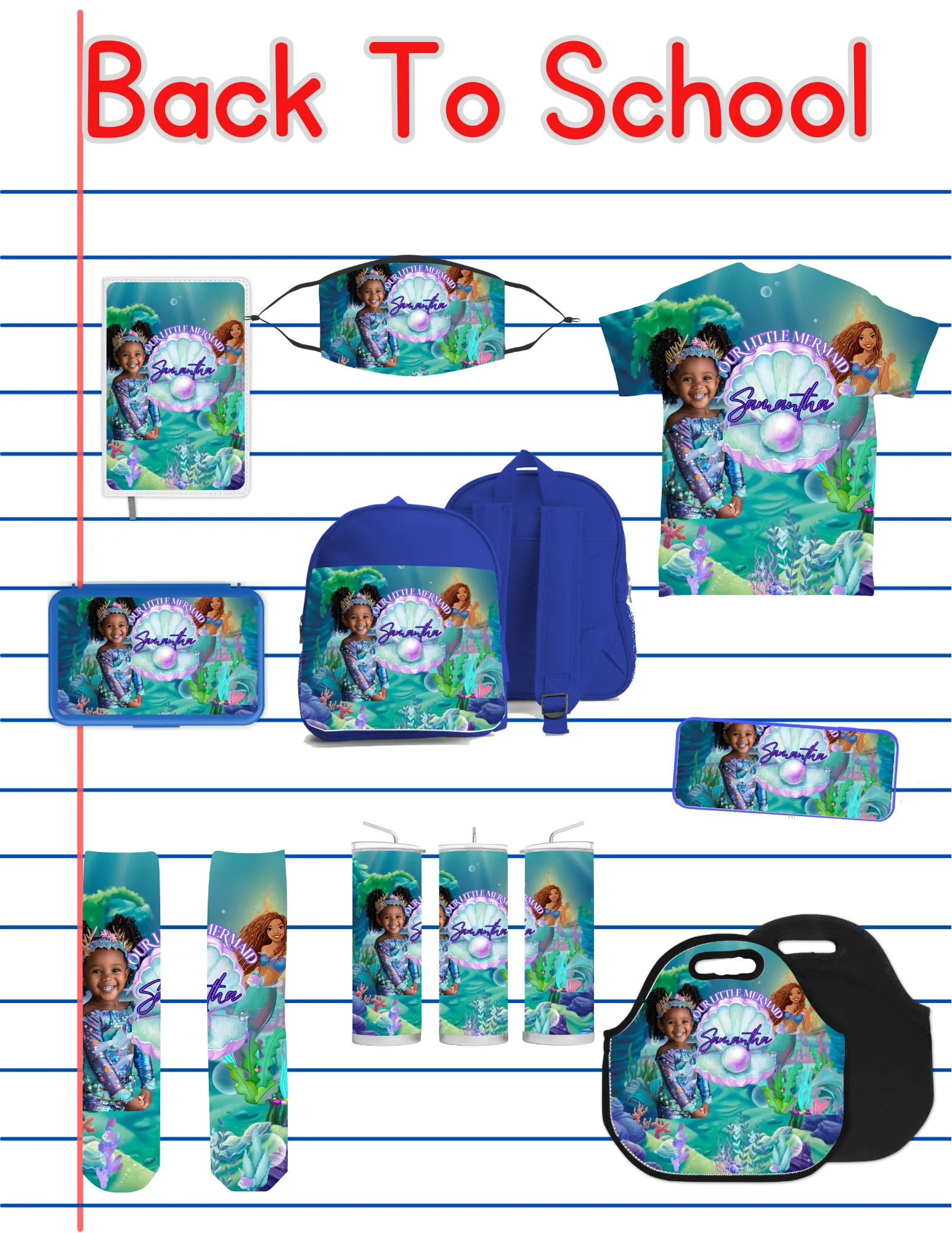 Little Mermaid Editable Template