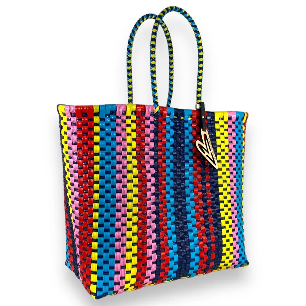 Maria Victoria | Soho Tote | Upcycled, Handwoven, Multicolor Tote