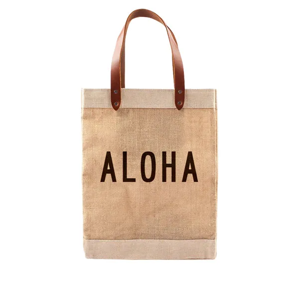 Market Tote Aloha (Black Lettering)