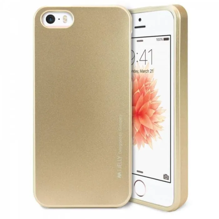 Mercury Jelly Case for iPhone 5/5s/SE - Metal Gold