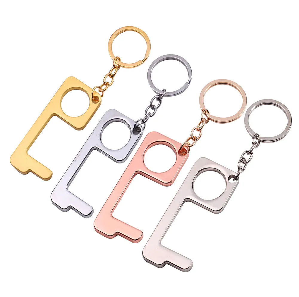 Metal Hands Free Wholesale Key Chain & Door Opener - 4 colors