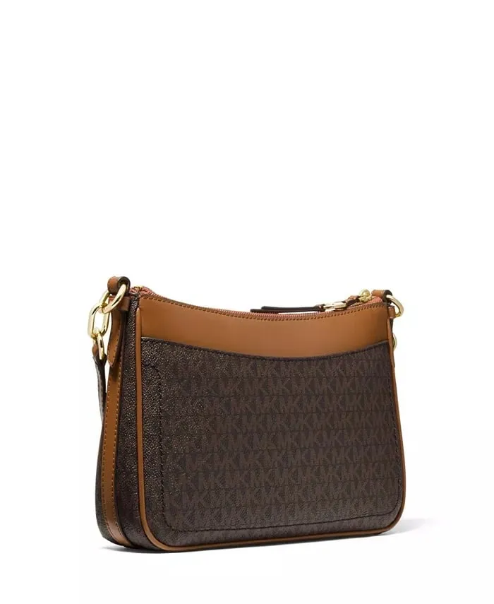 Michael Kors Signature Jet Set Charm Top Zip Pochette Bag, Brown