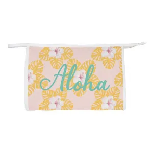 *Monstera and Hibiscus Aloha Neoprene Cosmetic Bag