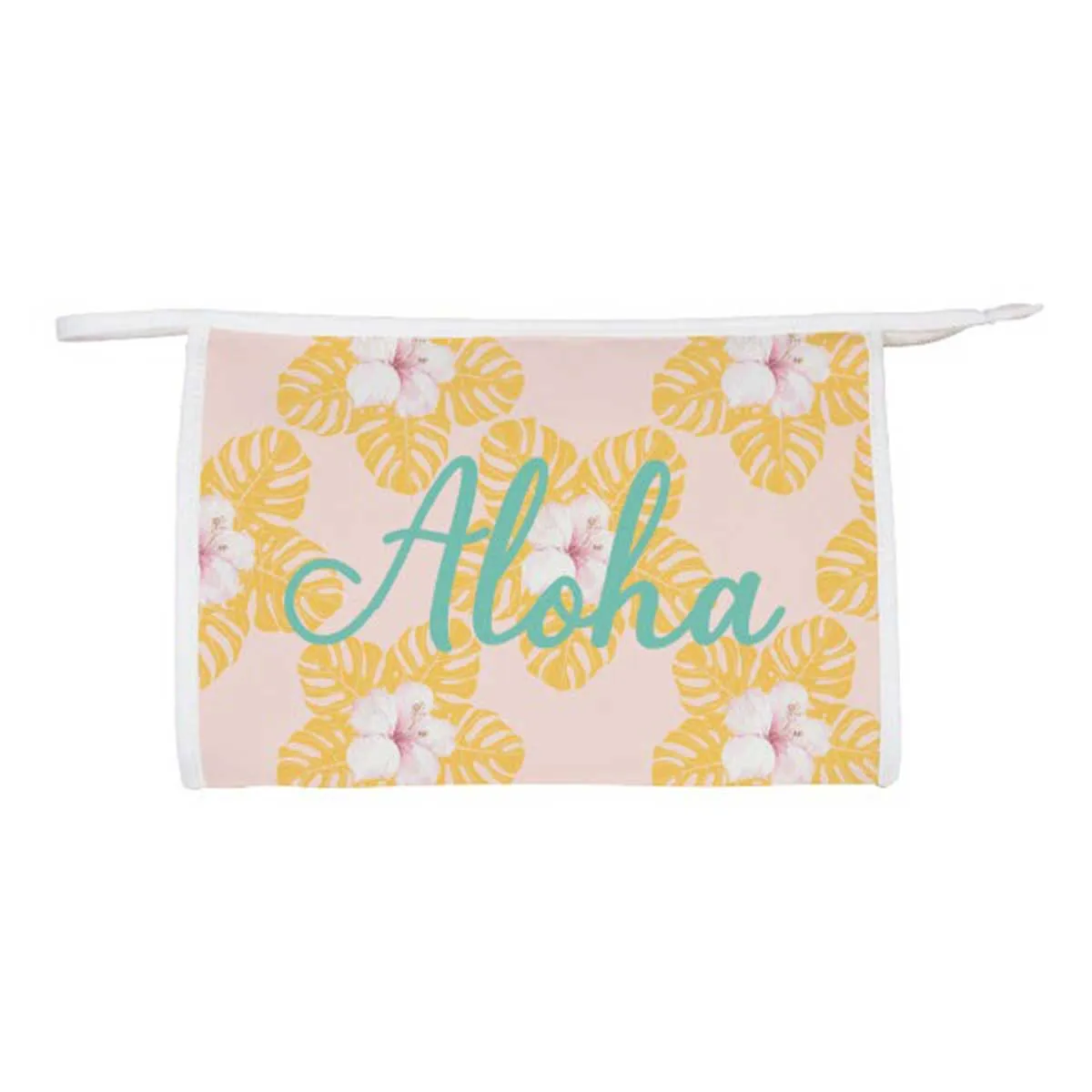 *Monstera and Hibiscus Aloha Neoprene Cosmetic Bag