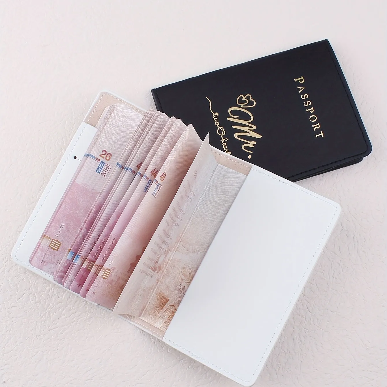 Mr  Mrs Passport Holder Set for Travel Lovers