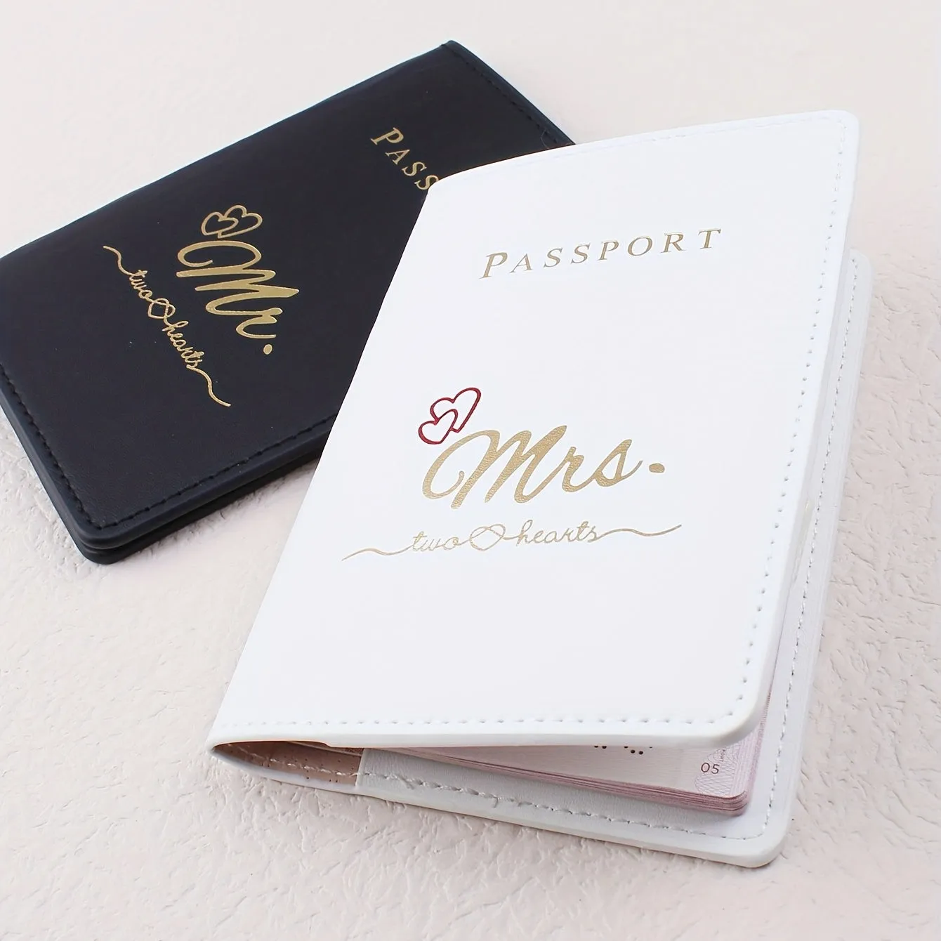 Mr  Mrs Passport Holder Set for Travel Lovers