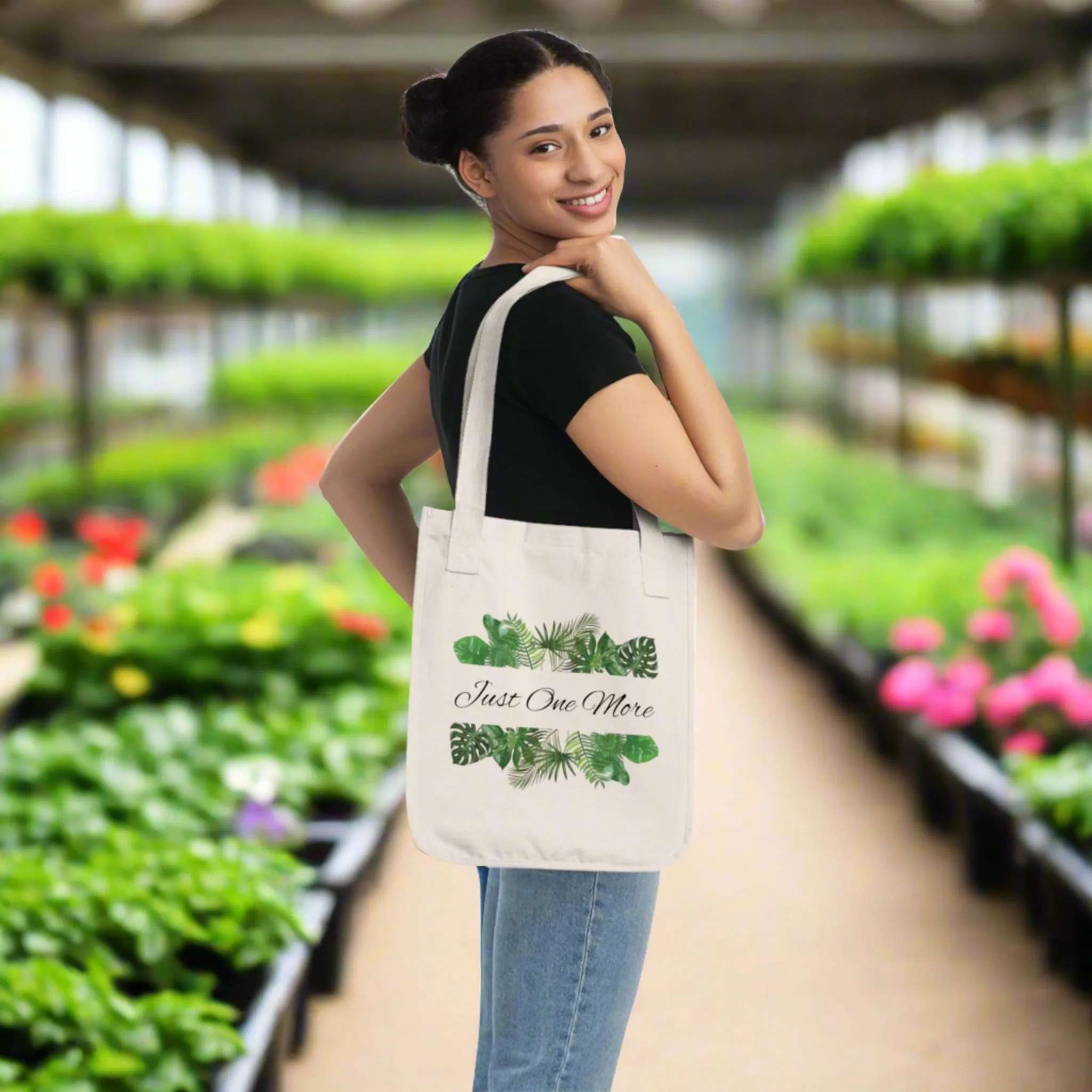 Organic Tote Bag | Just One More | Tiny Zen Gardens