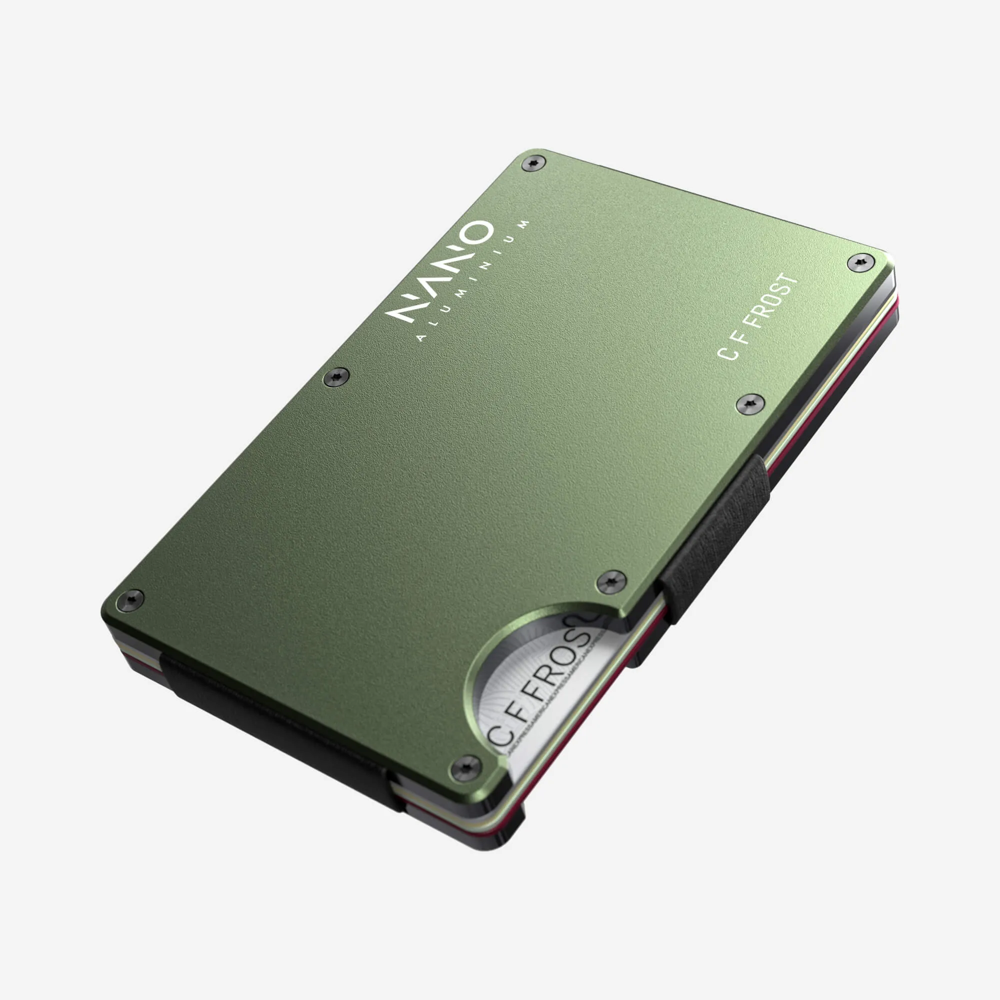 Personalised AirTag Cash Strap Wallet (Heritage Green)