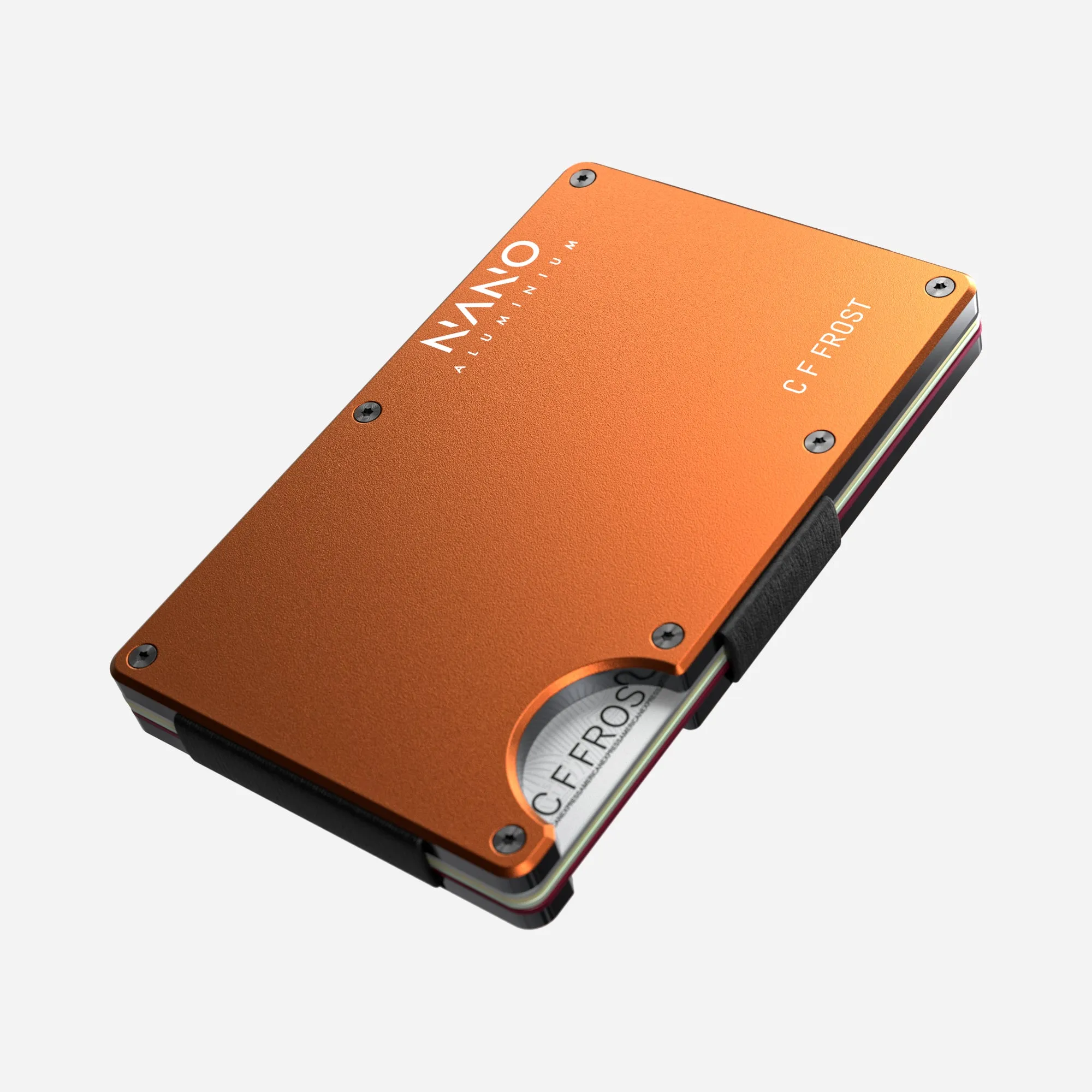 Personalised AirTag Cash Strap Wallet (Ventura Orange)