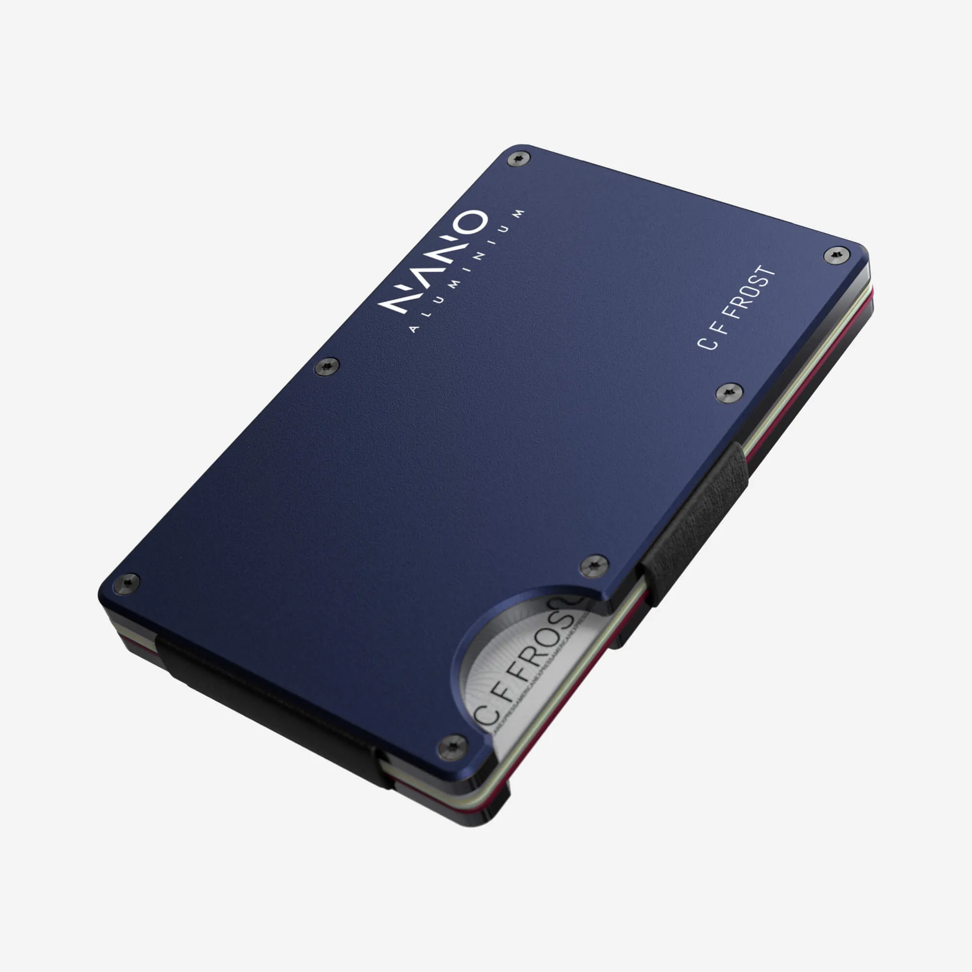 Personalised AirTag Money Clip Wallet (Skyfall Navy)