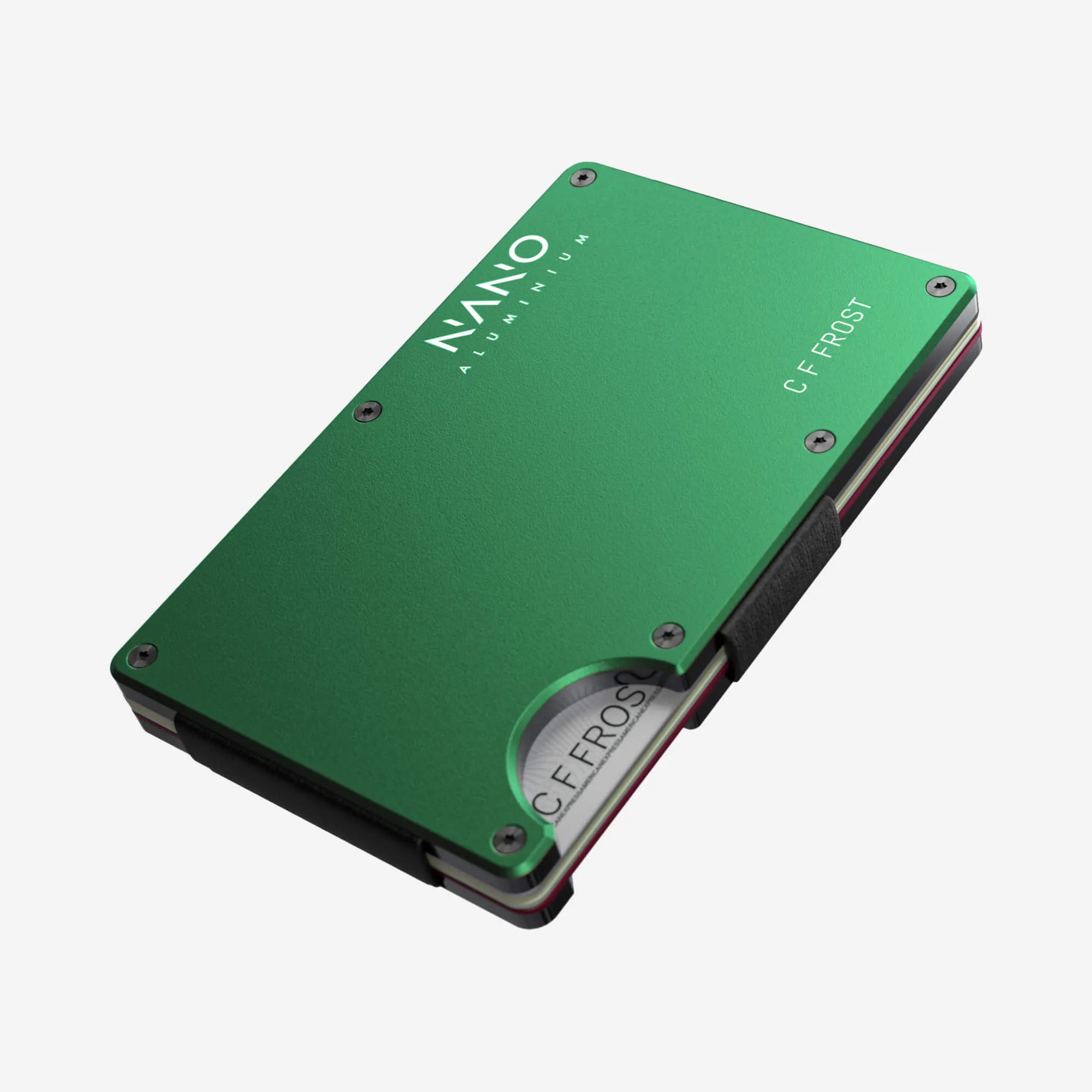 Personalised AirTag Money Clip Wallet (Viper Green)