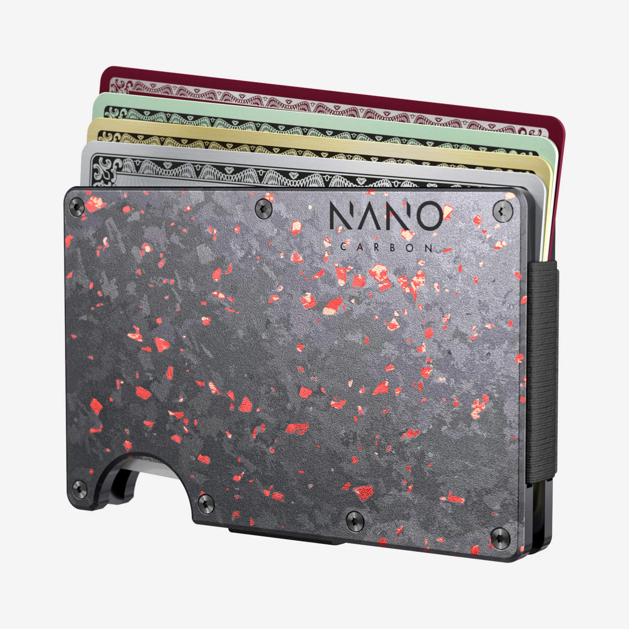 Personalised Cash Strap Wallet (Nero/Rosso)