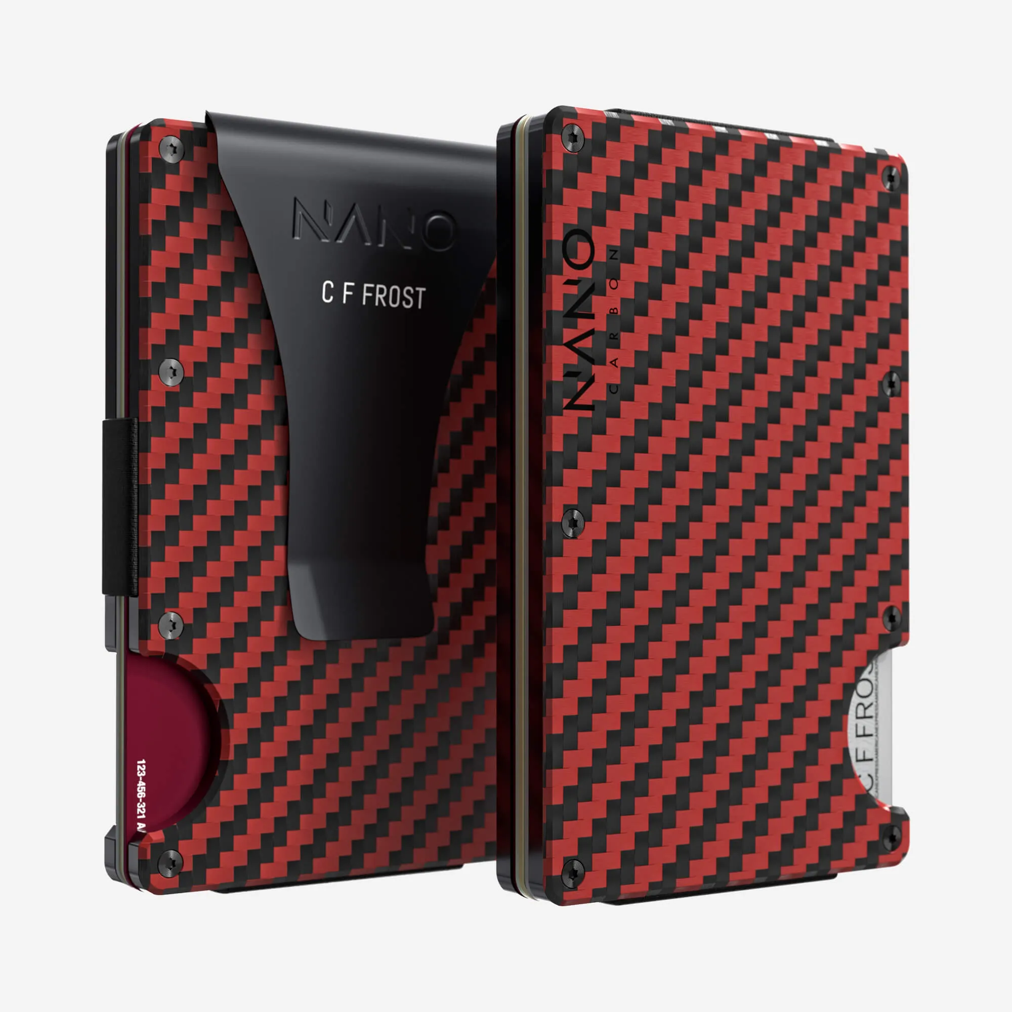 Personalised Money Clip Wallet (Diablo Red/Stealth Black)