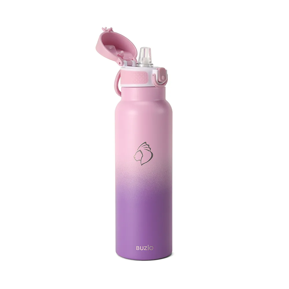 Pop Up Water Bottle with Silicone Straw Lid | 24 - 32oz