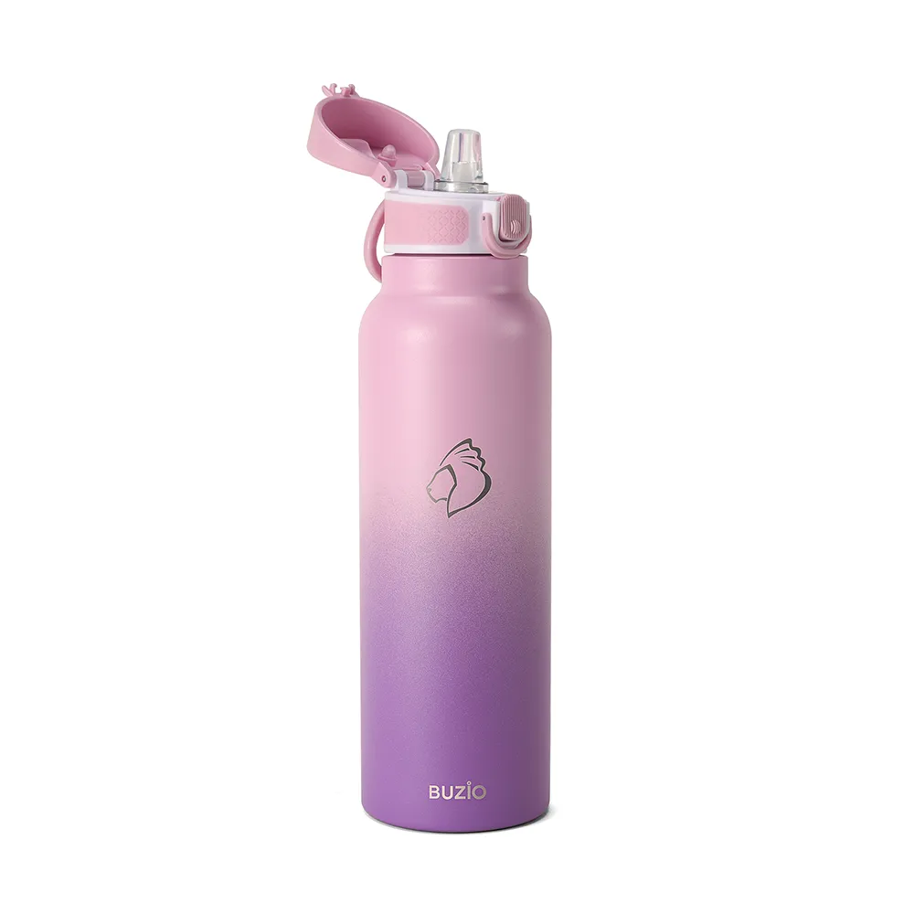 Pop Up Water Bottle with Silicone Straw Lid | 24 - 32oz