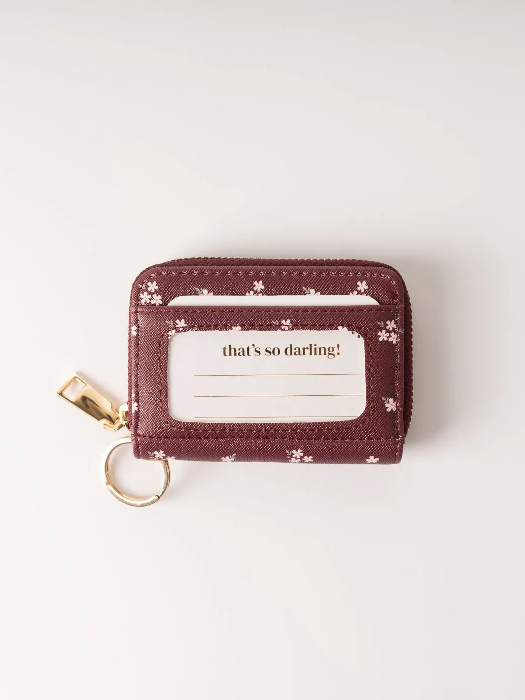 Pretty Posies Plum Zip Wallet