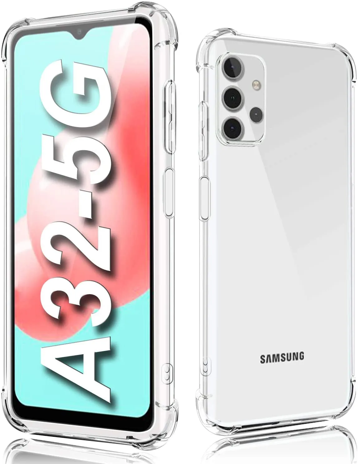 Samsung Galaxy A55 Gel Bumper Rugged Cover - Transparent Clear