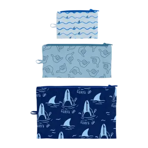 Shaka Surf Flat Pouch, Set of 3