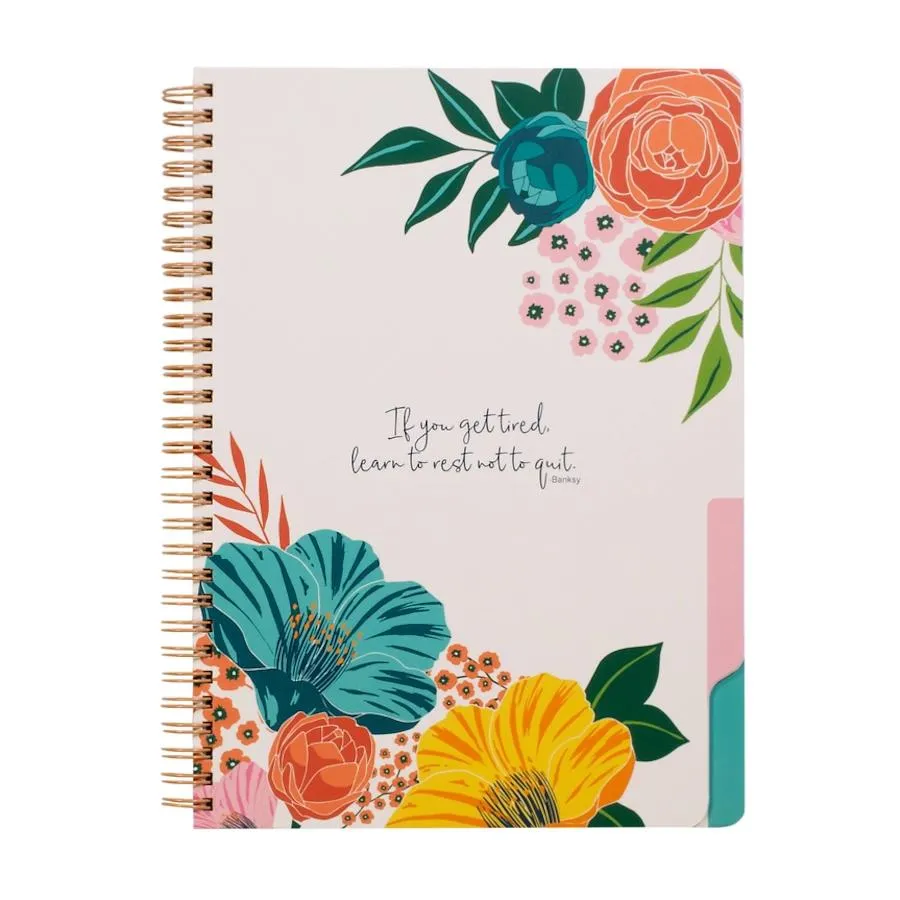 Steel Mill & Co. 5-Subject Notebook - Garden Blooms