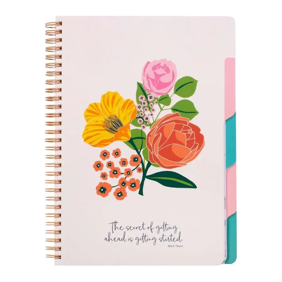 Steel Mill & Co. 5-Subject Notebook - Garden Blooms