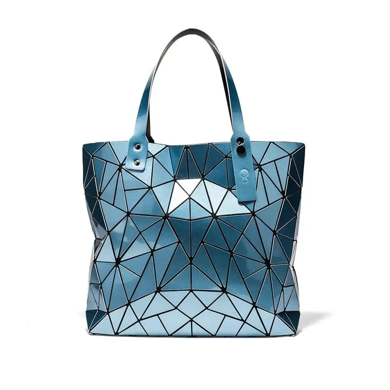 Stunning Geometric Holographic Carry Totes